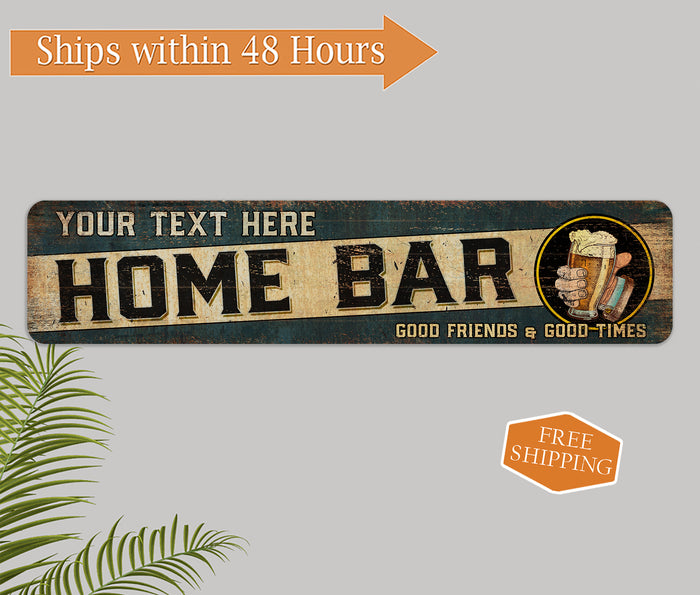 Personalized Home Bar Alcohol Sign