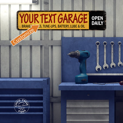 Personalized Name Garage Sign