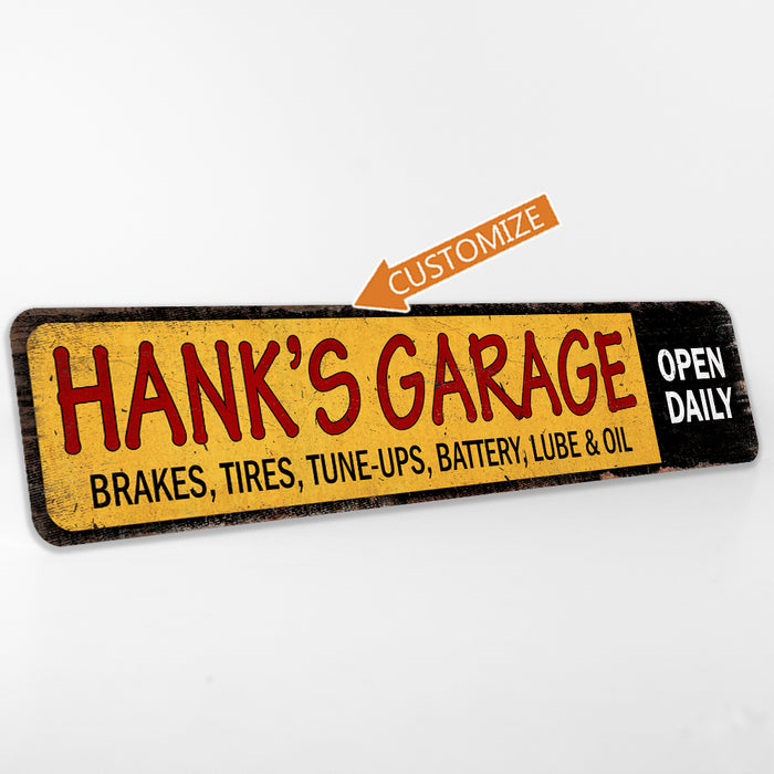 Personalized Name Garage Sign