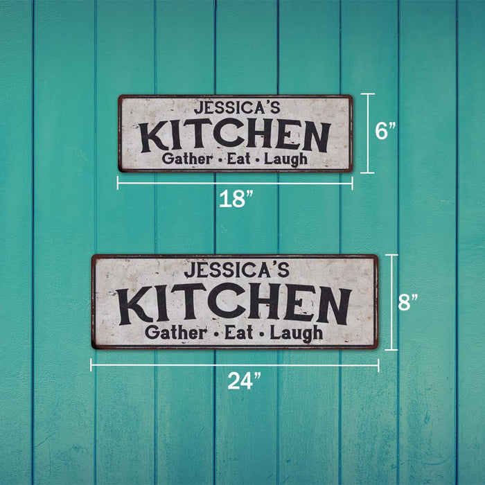 Personalized NAME Kitchen Rustic Sign