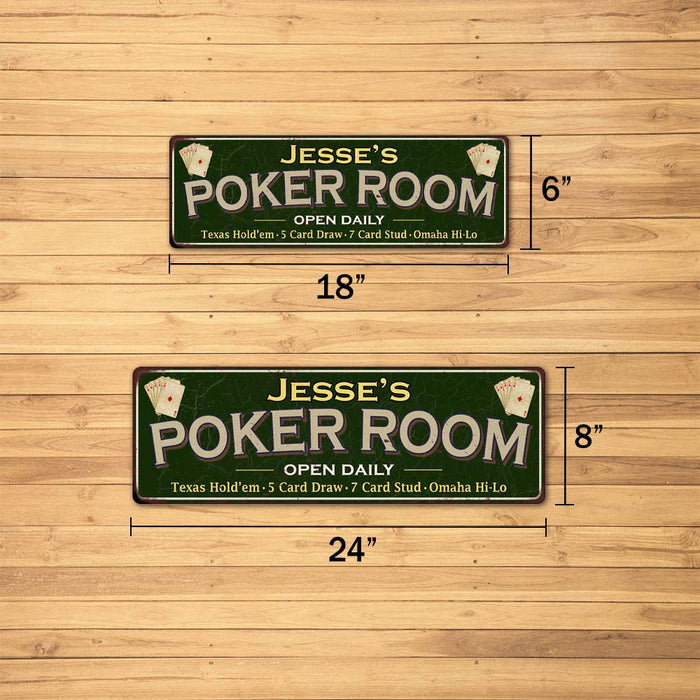 Personalized Poker Room Sign