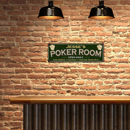 Personalized Poker Room Sign