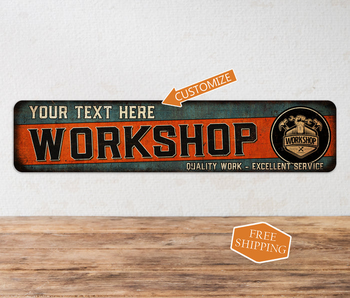 Personalized Workshop Garage Sign