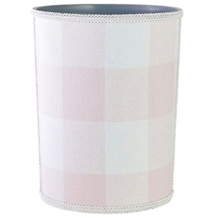 Pink Buffalo Check Wastebasket - Maisonette Shop