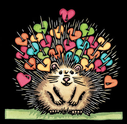 Porcupine - Original Linocut