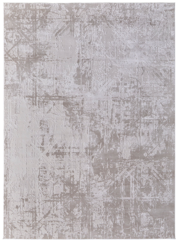 The Rug Corner Feizy Prasad Modern Abstract - Ivory/Taupe/Silver