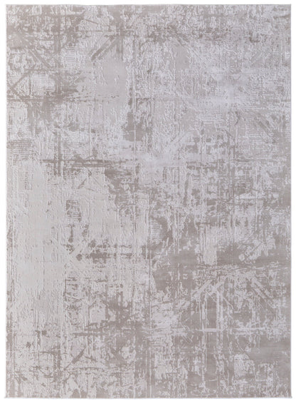The Rug Corner Feizy Prasad Modern Abstract - Ivory/Taupe/Silver