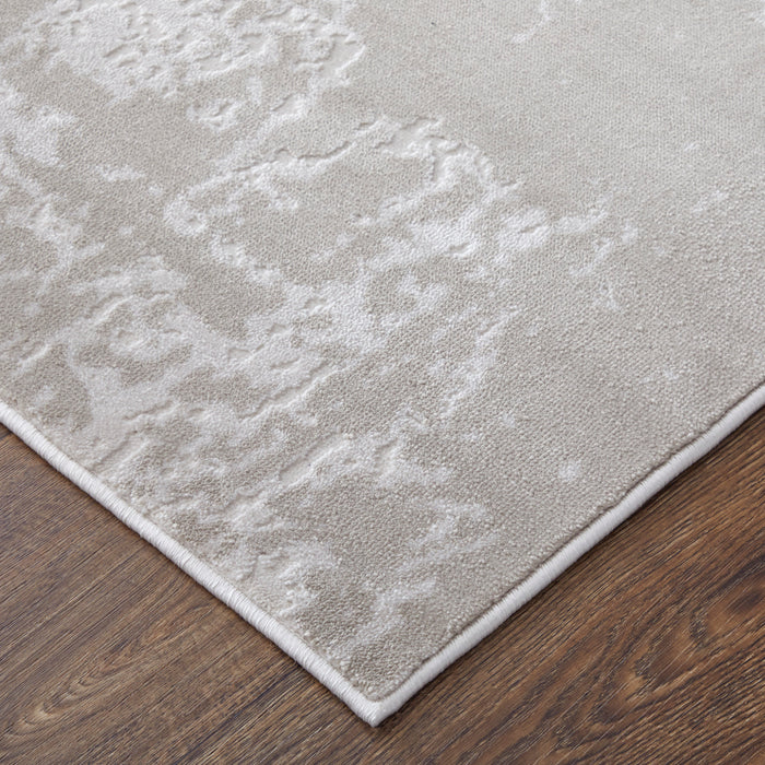 The Rug Corner Feizy Prasad Modern Abstract - Ivory/Taupe/Silver