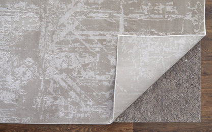 The Rug Corner Feizy Prasad Modern Abstract - Ivory/Taupe/Silver
