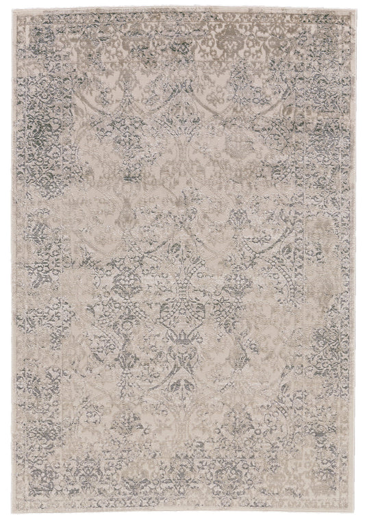 The Rug Corner Feizy Prasad Modern Distressed - Ivory/Gray/Black