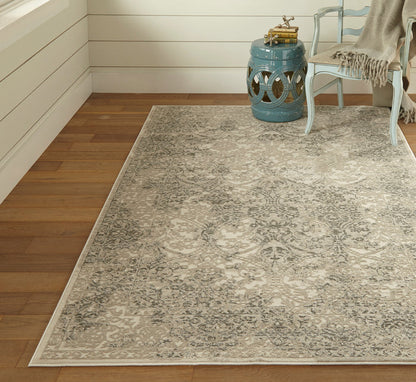 The Rug Corner Feizy Prasad Modern Distressed - Ivory/Gray/Black