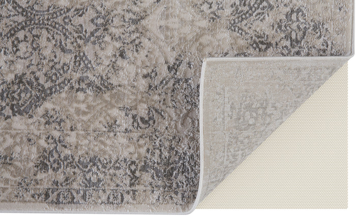 The Rug Corner Feizy Prasad Modern Distressed - Ivory/Gray/Black