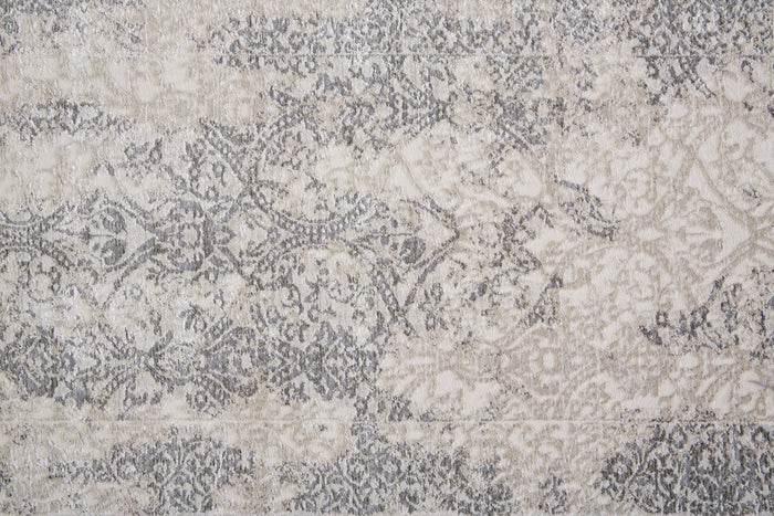 The Rug Corner Feizy Prasad Modern Distressed - Ivory/Gray/Black