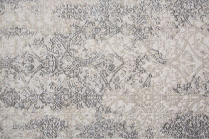 The Rug Corner Feizy Prasad Modern Distressed - Ivory/Gray/Black