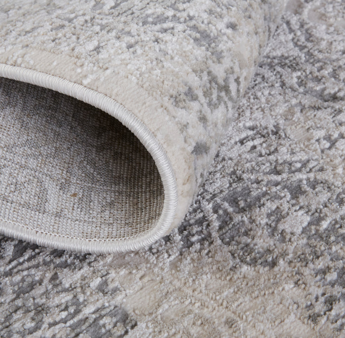 The Rug Corner Feizy Prasad Modern Distressed - Ivory/Gray/Black