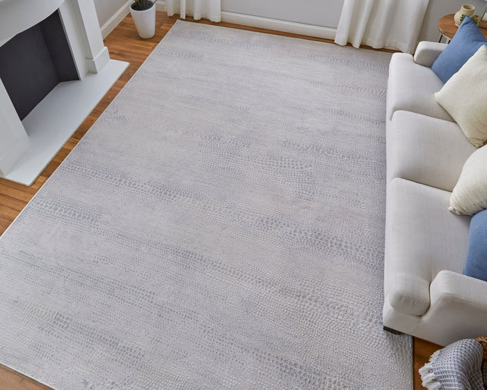 The Rug Corner Feizy Prasad Modern Distressed - Ivory/Silver/Gray