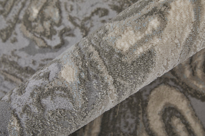 The Rug Corner Feizy Prasad Modern Watercolor - Gray/Ivory/Silver  Prasad Modern Watercolor - Gray/Ivory/Silver
