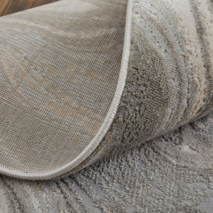 The Rug Corner Feizy Prasad Modern Watercolor - Gray/Ivory/Silver  Prasad Modern Watercolor - Gray/Ivory/Silver