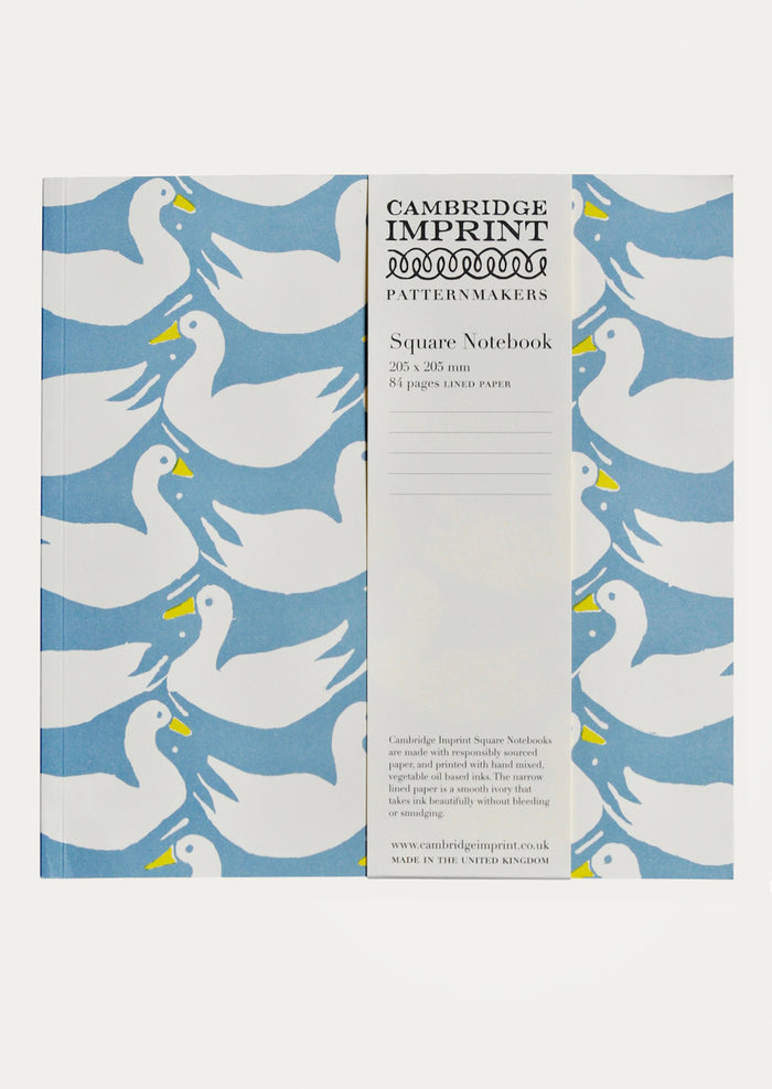 Cambridge Imprint notebook with duck pattern on a white background