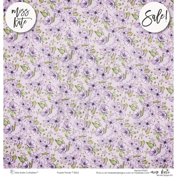 Purple Florals - Paper Pack Single Sided 12X12 (Ss)