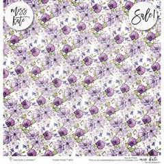 Purple Florals - Paper Pack Single Sided 12X12 (Ss)