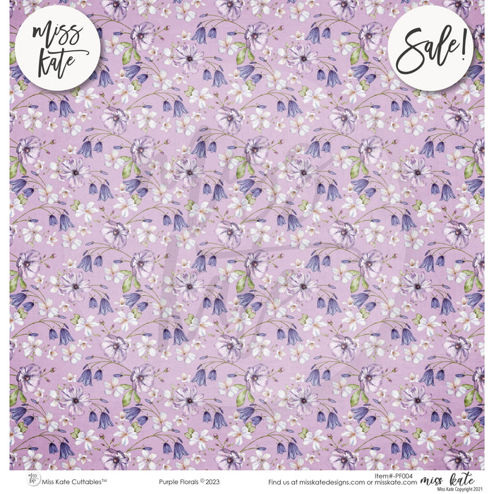 Purple Florals - Paper Pack Single Sided 12X12 (Ss)