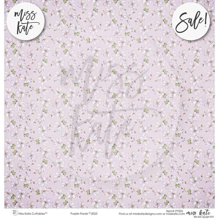 Purple Florals - Paper Pack Single Sided 12X12 (Ss)