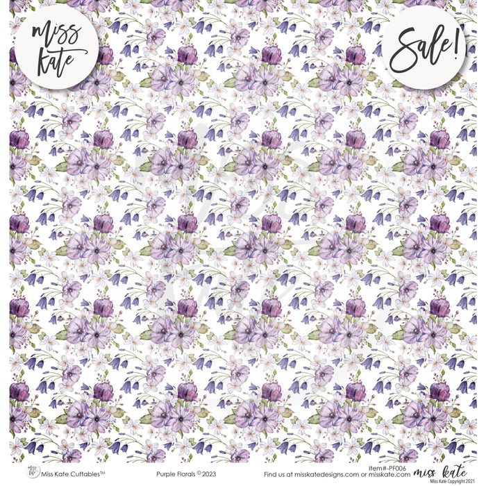 Purple Florals - Paper Pack Single Sided 12X12 (Ss)