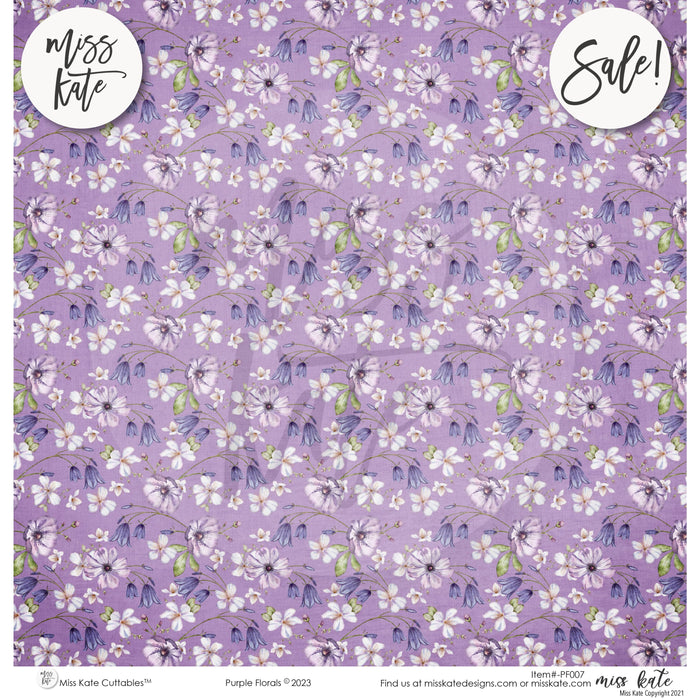 Purple Florals - Paper Pack Single Sided 12X12 (Ss)
