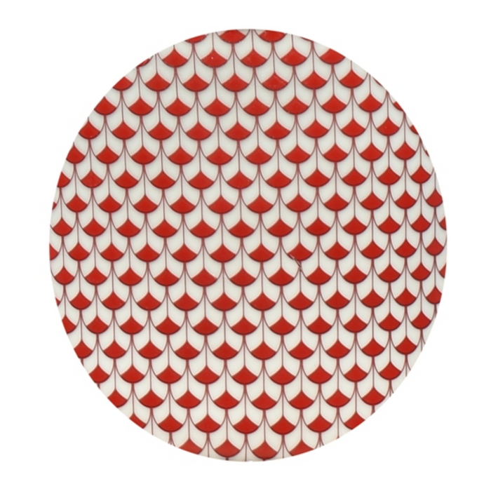 Red and White Porcelain Table Lamp