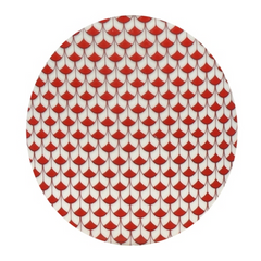 Red and White Porcelain Table Lamp