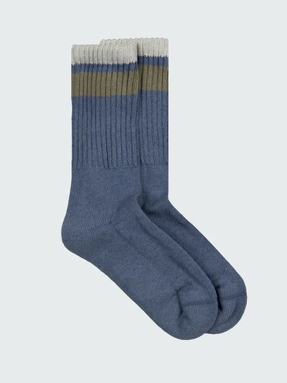 Retro Summer Sock | Blue Bay/Nettle/Ecru - FINISTERRE