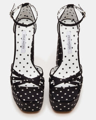 RETRO WHITE/BLACK POLKA DOT