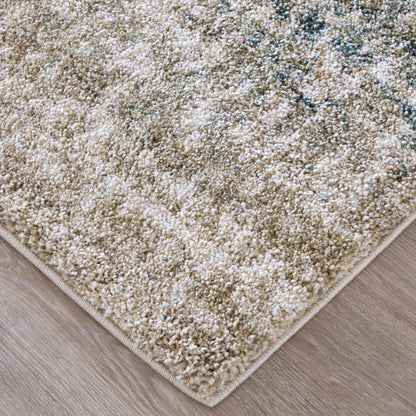 The Rug Corner Feizy Richmond Modern Abstract - Ivory/Blue/Green