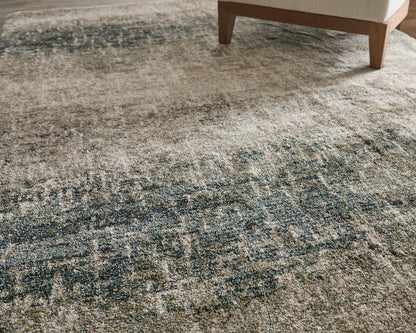 The Rug Corner Feizy Richmond Modern Abstract - Ivory/Blue/Green