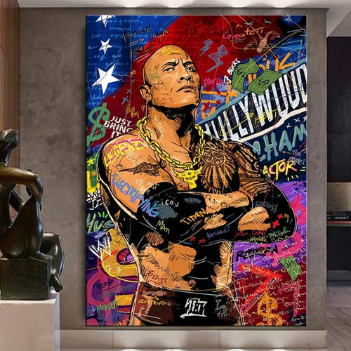 Rocking the Graffiti: Hollywood Star "The Rock"