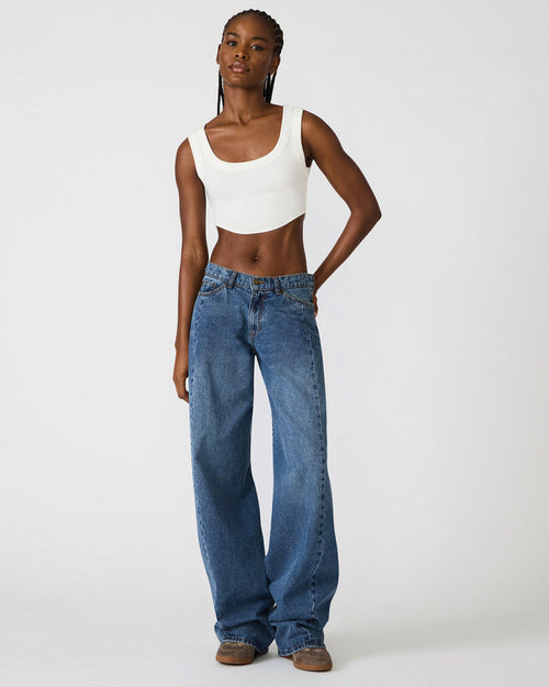 RORI Dark Navy Straight-Leg Denim Women's Bottoms | Steve Madden