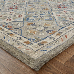 The Rug Corner Feizy Rylan Transitional Floral & Botanical - Taupe/Ivory/Red  Rylan Transitional Floral & Botanical - Taupe/Ivory/Red