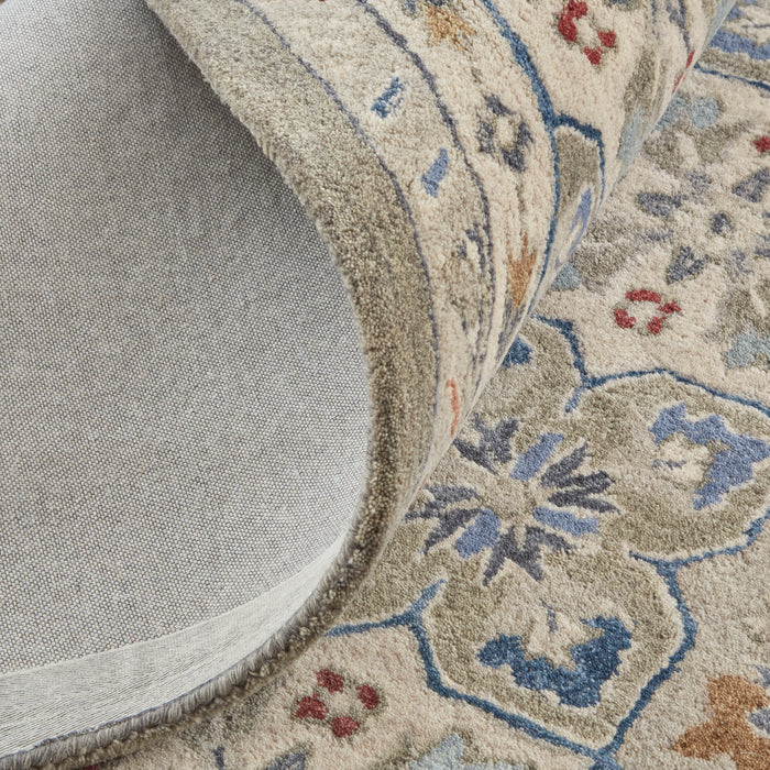 The Rug Corner Feizy Rylan Transitional Floral & Botanical - Taupe/Ivory/Red  Rylan Transitional Floral & Botanical - Taupe/Ivory/Red
