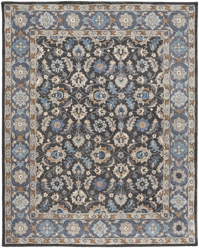 The Rug Corner Feizy Rylan Transitional Oriental - Taupe/Blue/Ivory