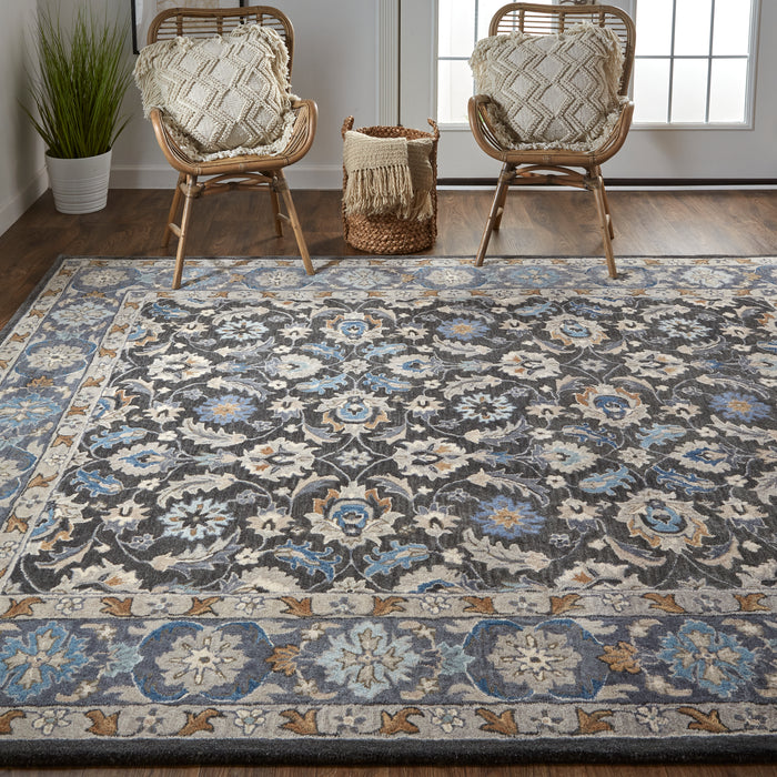 The Rug Corner Feizy Rylan Transitional Oriental - Taupe/Blue/Ivory