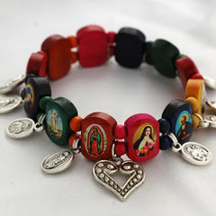 Saints Charm Prayer Beads Bracelet