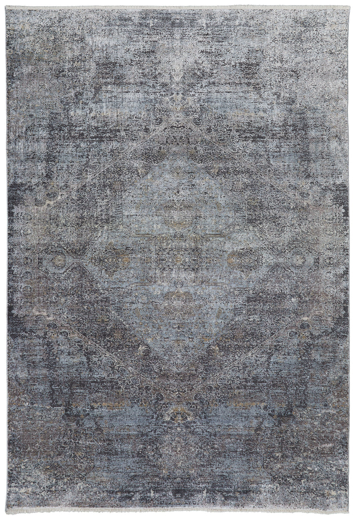 The Rug Corner Feizy Sarrant Transitional Distressed - Gray/Silver/Ivory  Sarrant Transitional Distressed - Gray/Silver/Ivory