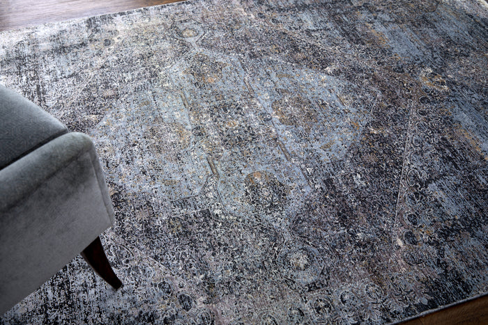 The Rug Corner Feizy Sarrant Transitional Distressed - Gray/Silver/Ivory  Sarrant Transitional Distressed - Gray/Silver/Ivory