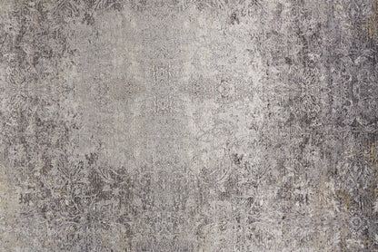The Rug Corner Feizy Sarrant Transitional Medallion - Gray/Ivory/Tan