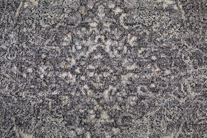The Rug Corner Feizy Sarrant Transitional Medallion - Gray/Silver/Ivory  Sarrant Transitional Medallion - Gray/Silver/Ivory