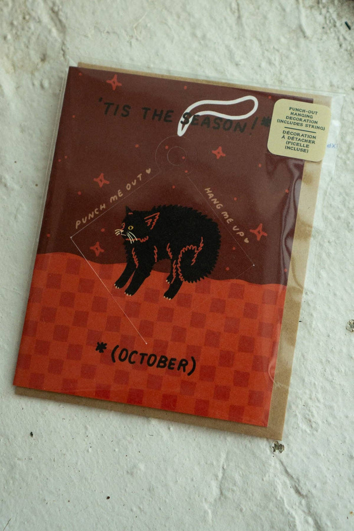 Scaredy Cat Season Ornament Card
