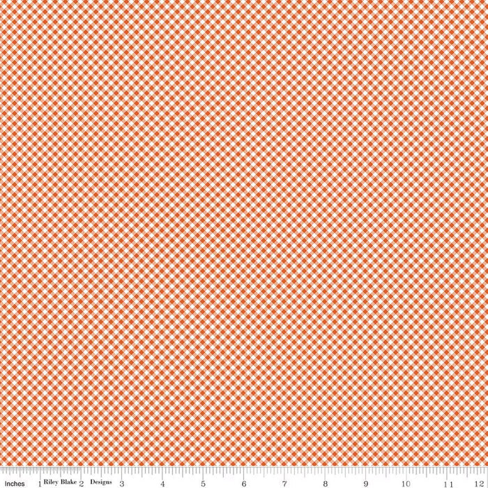 Seasonal Basics Gingham Orange for RBD C777-ORANGE - PRICE PER 1/2 YARD