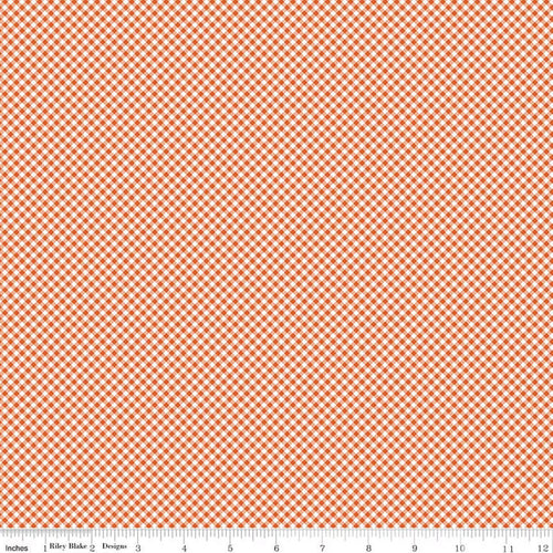 Seasonal Basics Gingham Orange for RBD C777-ORANGE - PRICE PER 1/2 YARD