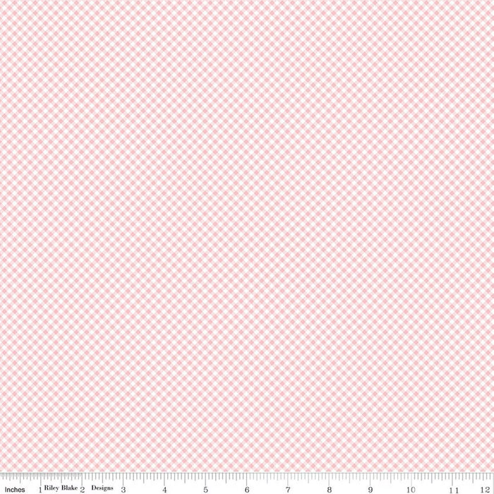 Seasonal Basics Gingham Pink for RBD C777-PINK - PRICE PER 1/2 YARD
